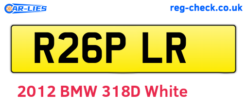 R26PLR are the vehicle registration plates.