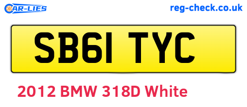 SB61TYC are the vehicle registration plates.