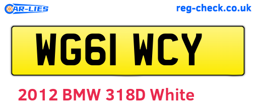 WG61WCY are the vehicle registration plates.