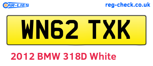 WN62TXK are the vehicle registration plates.