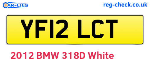 YF12LCT are the vehicle registration plates.
