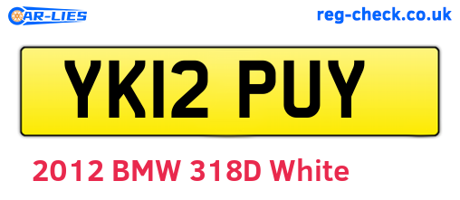 YK12PUY are the vehicle registration plates.