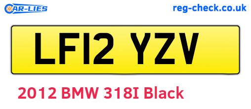 LF12YZV are the vehicle registration plates.