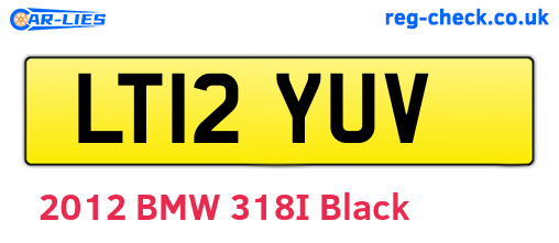 LT12YUV are the vehicle registration plates.