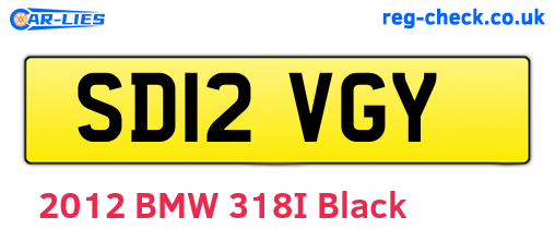 SD12VGY are the vehicle registration plates.