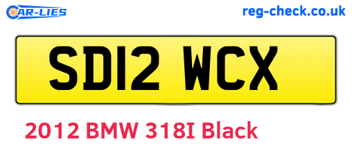 SD12WCX are the vehicle registration plates.
