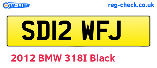 SD12WFJ are the vehicle registration plates.