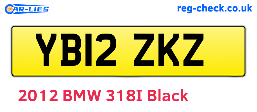 YB12ZKZ are the vehicle registration plates.