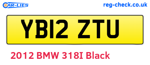 YB12ZTU are the vehicle registration plates.