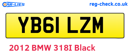 YB61LZM are the vehicle registration plates.