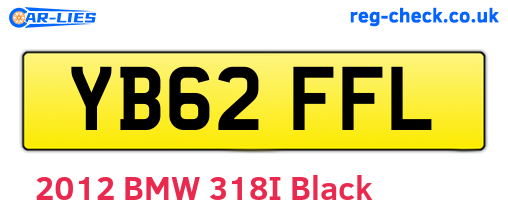 YB62FFL are the vehicle registration plates.