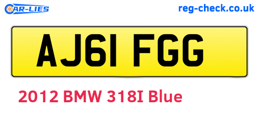 AJ61FGG are the vehicle registration plates.
