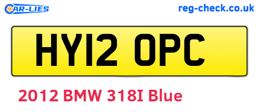 HY12OPC are the vehicle registration plates.