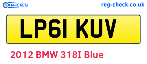 LP61KUV are the vehicle registration plates.