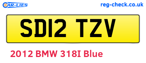 SD12TZV are the vehicle registration plates.