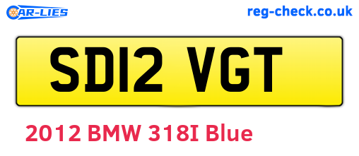 SD12VGT are the vehicle registration plates.