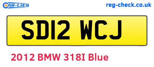 SD12WCJ are the vehicle registration plates.