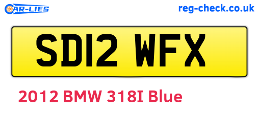 SD12WFX are the vehicle registration plates.