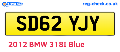 SD62YJY are the vehicle registration plates.