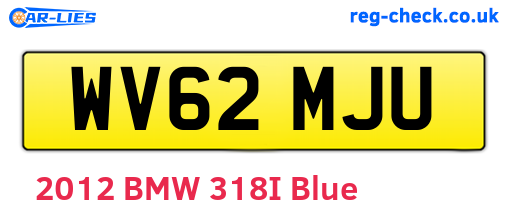WV62MJU are the vehicle registration plates.