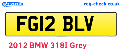 FG12BLV are the vehicle registration plates.