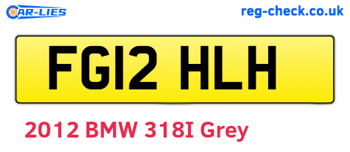 FG12HLH are the vehicle registration plates.