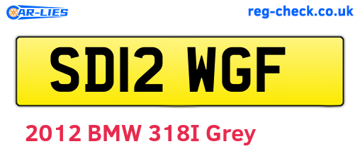 SD12WGF are the vehicle registration plates.