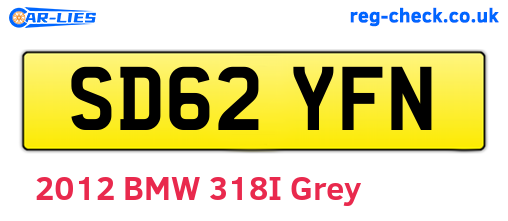 SD62YFN are the vehicle registration plates.