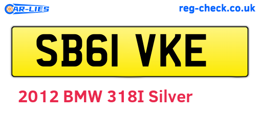 SB61VKE are the vehicle registration plates.