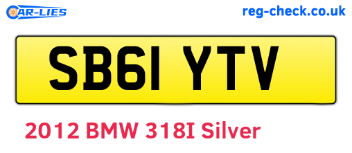 SB61YTV are the vehicle registration plates.
