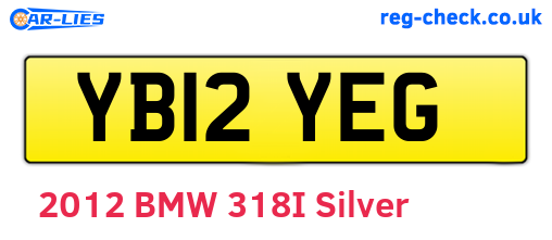 YB12YEG are the vehicle registration plates.