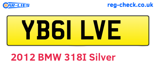 YB61LVE are the vehicle registration plates.