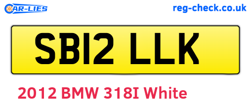 SB12LLK are the vehicle registration plates.
