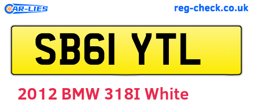 SB61YTL are the vehicle registration plates.