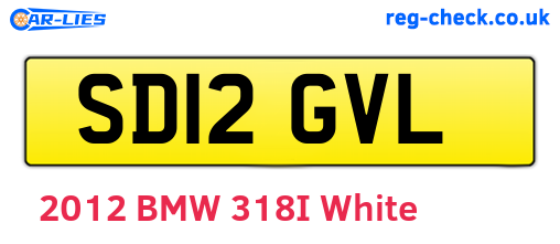 SD12GVL are the vehicle registration plates.