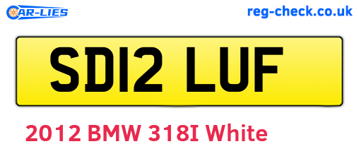 SD12LUF are the vehicle registration plates.