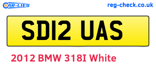 SD12UAS are the vehicle registration plates.