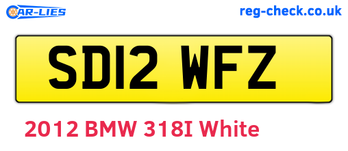 SD12WFZ are the vehicle registration plates.