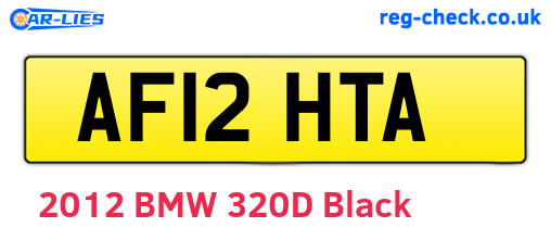 AF12HTA are the vehicle registration plates.