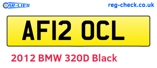 AF12OCL are the vehicle registration plates.
