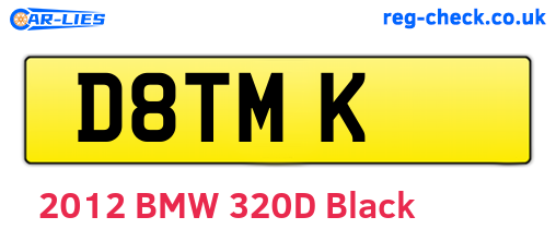 D8TMK are the vehicle registration plates.