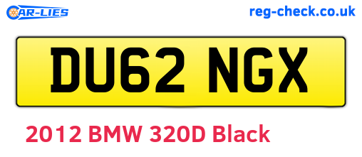DU62NGX are the vehicle registration plates.
