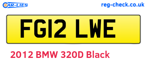 FG12LWE are the vehicle registration plates.