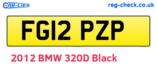 FG12PZP are the vehicle registration plates.
