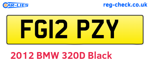 FG12PZY are the vehicle registration plates.