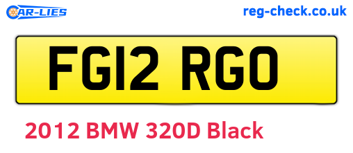 FG12RGO are the vehicle registration plates.