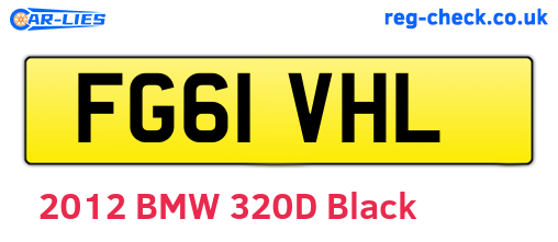 FG61VHL are the vehicle registration plates.