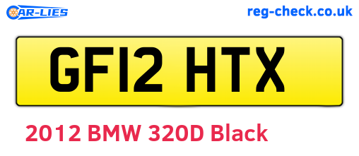 GF12HTX are the vehicle registration plates.