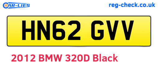 HN62GVV are the vehicle registration plates.