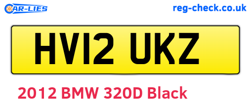 HV12UKZ are the vehicle registration plates.